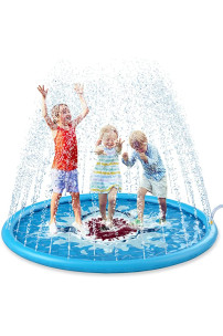 Colchoneta de juego para salpicaduras de agua de 68 pulgadas, divertida para niños, niños y niñas, al aire libre, fiestas