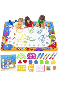 Tapete de juguete para escribir y escribir pintura para niños, tapete de dibujo de garabatos de color, tapete de dibujo con bolígrafos mágicos