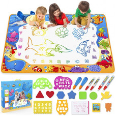 Tapete de juguete para escribir y escribir pintura para niños, tapete de dibujo de garabatos de color, tapete de dibujo con bolígrafos mágicos
