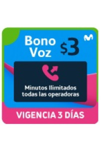 Bono de Voz con Minutos ilimitados a todas las operadoras x 3 días