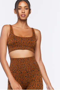 Sujetador deportivo largo con estampado de guepardo FOREVER 21