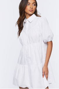 Vestido camisero mini escalonado