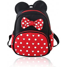 Mochila para niñas pequeñas, impermeable, mochila para niños pequeños, mochila de viaje, mochila para bebé, mini ratón, paquete Bakcpack, Rojo, 12.5 x 10 inch, Mochila de viaje Disney
