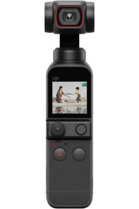 DJI Pocket 2 - Estabilizador de cardán de mano de 3 ejes con cámara 4K, CMOS de 1/1.7 pulgadas, foto de 64 MP, tamaño de bolsillo, ActiveTrack 3.0, efectos de glamour, YouTube TikTok Video Vlog, para Android y iPhone, negro