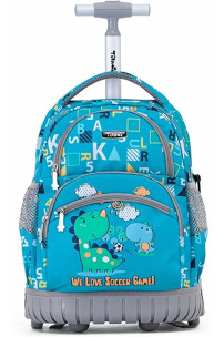 Tilami - Mochila con ruedas para niños y niños, para la escuela, universidad (16 pulgadas)