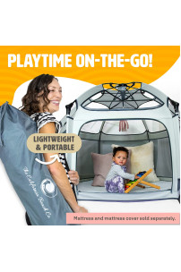 Patio de juegos portátil, empacar y transportar para bebés y niños, gris cósmico POP 'N GO Baby Playpen