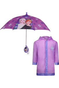 Disney - juego de paraguas y ropa para lluvia, diseño de Frozen o Minnie Mouse para niñas pequeñas