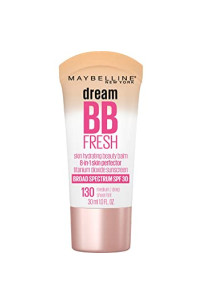 Maybelline - Crema Dream BB Fresh, hidratante para la piel, 8 en 1, bálsamo de belleza, perfector de la piel, con amplio espectro SPF 30, cobertura de tinte transparente, sin aceite, mediano, 30 mL