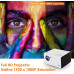 Proyector portátil, SWZA Native 1080P proyector para cine en casa/película al aire libre, proyector de vídeo compatible TV Stick, HDMI, USB, teléfono inteligente [pantalla de 100 pulgadas incluida]