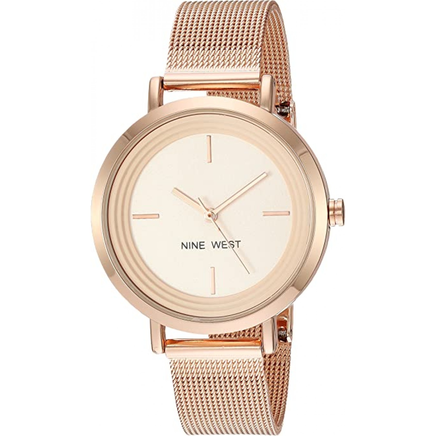Nine West Reloj de pulsera de malla para mujer Nine West Reloj de pulsera de malla para mujer