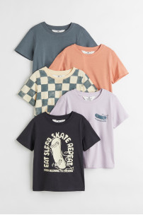 Pack de 5 camisetas de punto de algodón